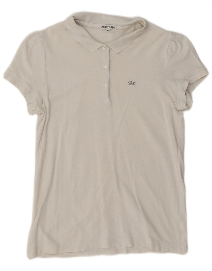 Lacoste Polo Femme Taille 42 Grand Coton Blanc