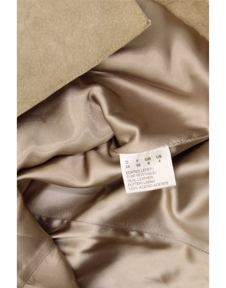 Olsen Veste blazer en daim à 3 boutons pour femme UK 8 Petit acétate vert