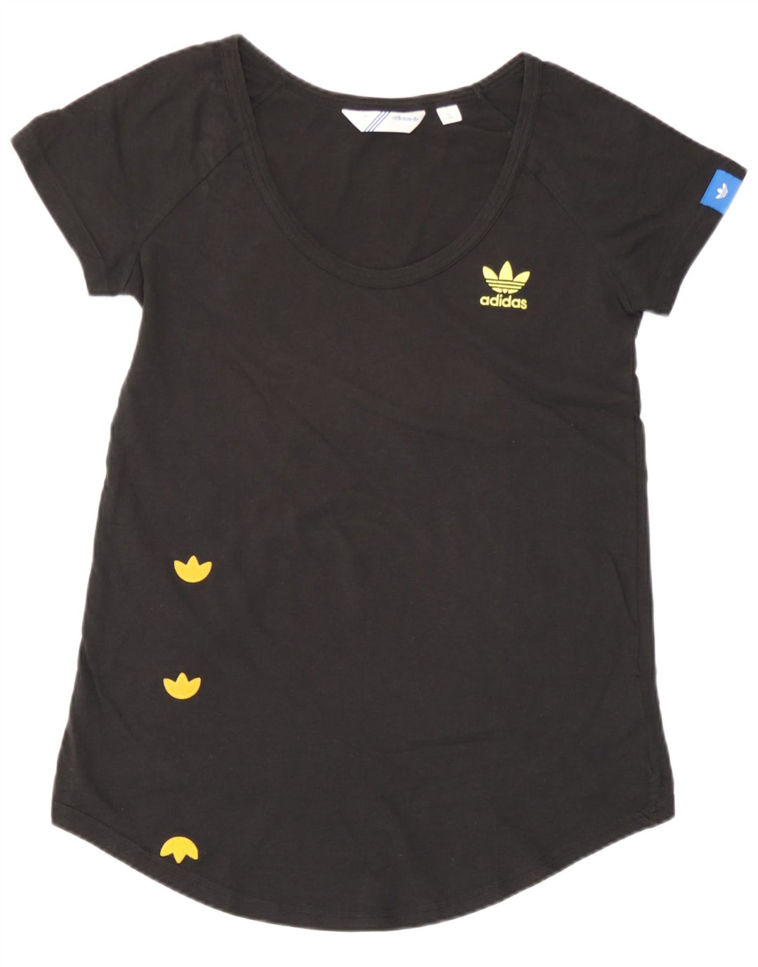 Adidas T-shirt graphique pour femme EU 38 en coton noir moyen