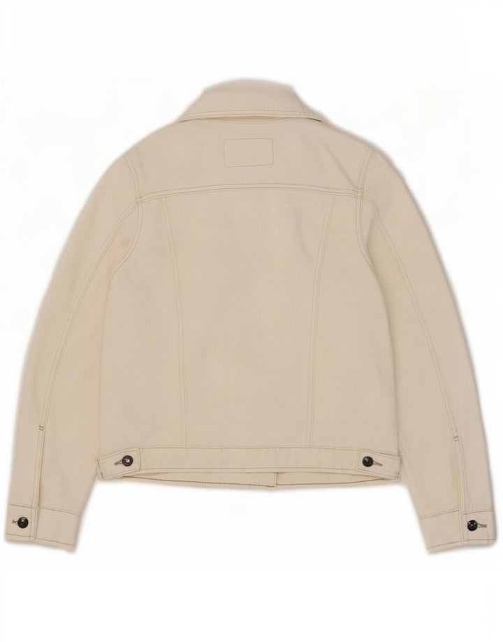 Marks & Spencer Veste en jean pour femme UK 8 Petit coton blanc