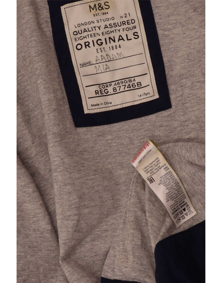 Marks & Spencer Veste coupe-vent à capuche garçon 14-15 ans Bleu marine