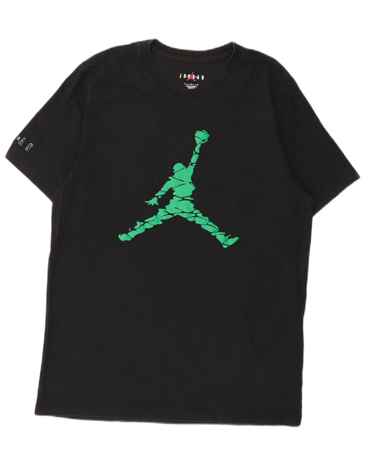 Jordan T-shirt graphique pour homme en coton noir Taille L
