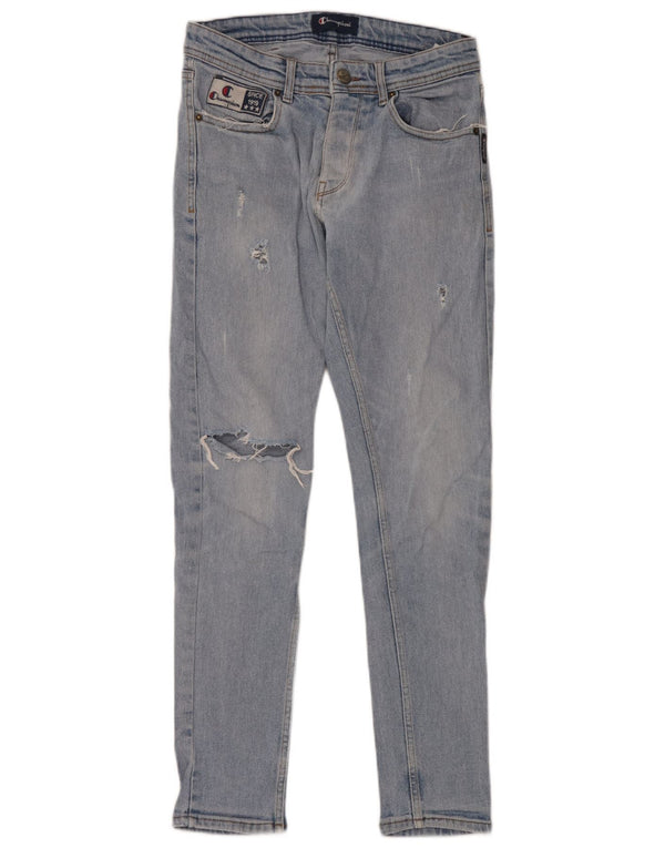 Champion Jean skinny effet vieilli W30 L30 pour homme Bleu