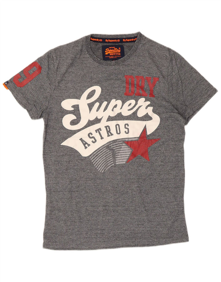 Superdry T-Shirt Retro Graphic Homme Gris Moyen Moucheté
