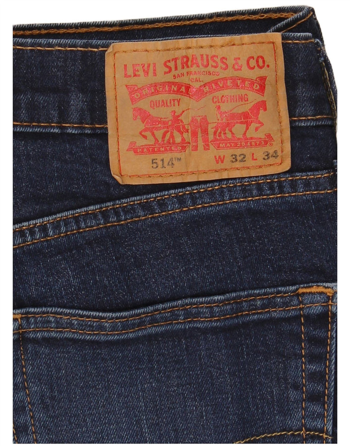 Levi's Jean 514 Straight Homme Bleu Marine W32 L34 Coton