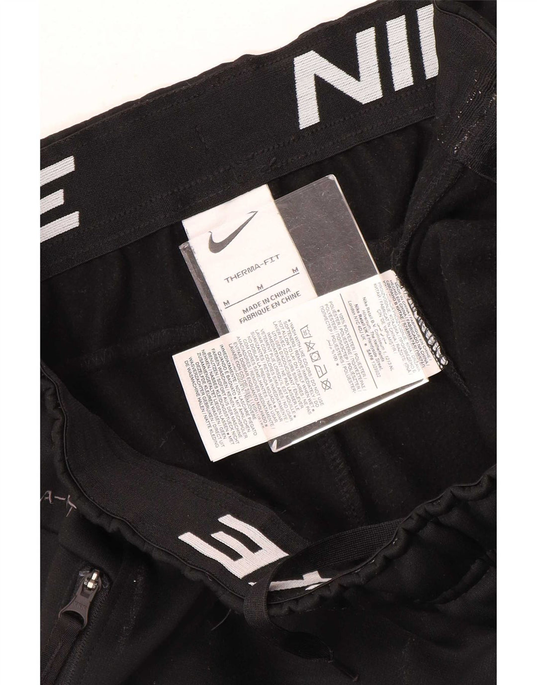 Nike Pantalon de survêtement Therma-Fit pour homme Noir moyen Polyester