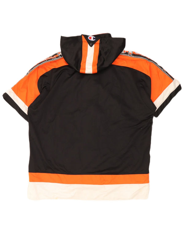 Champion Veste de survêtement à capuche pour garçon 11-12 ans Noir Colourblock
