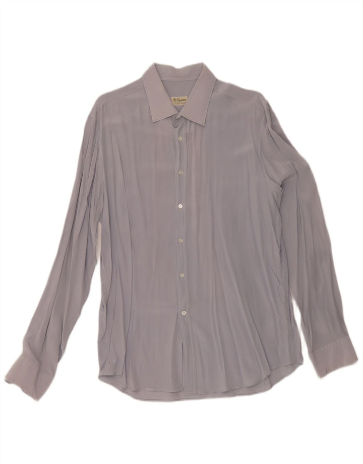Chemise Epsom Homme Bleu Moyen Soie