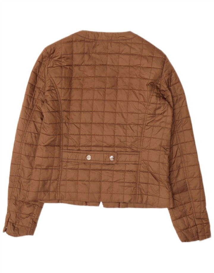 Massimo Dutti Veste matelassée pour femme UK 12 Marron moyen Polyester