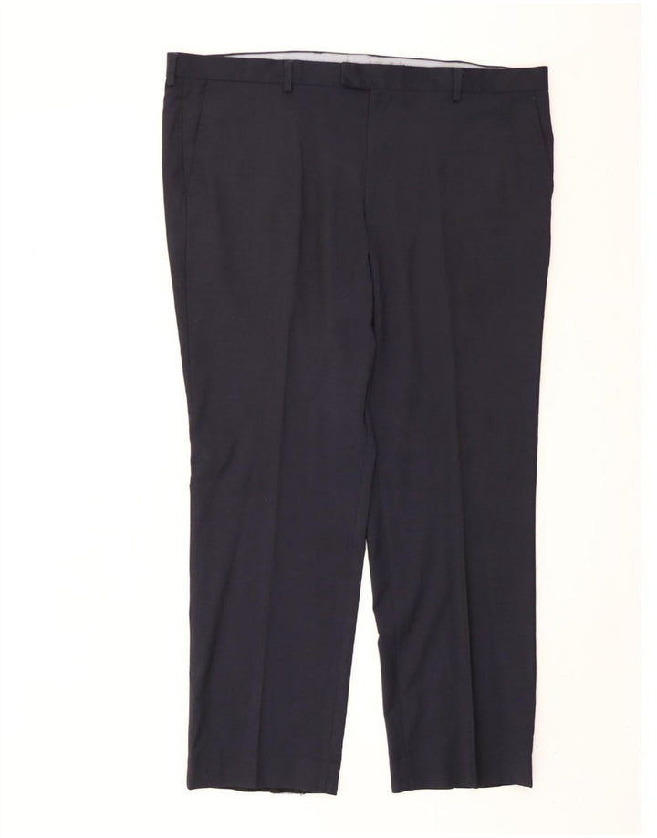 Marks & Spencer Pantalon de costume coupe classique pour homme W44 L31 en laine bleu marine