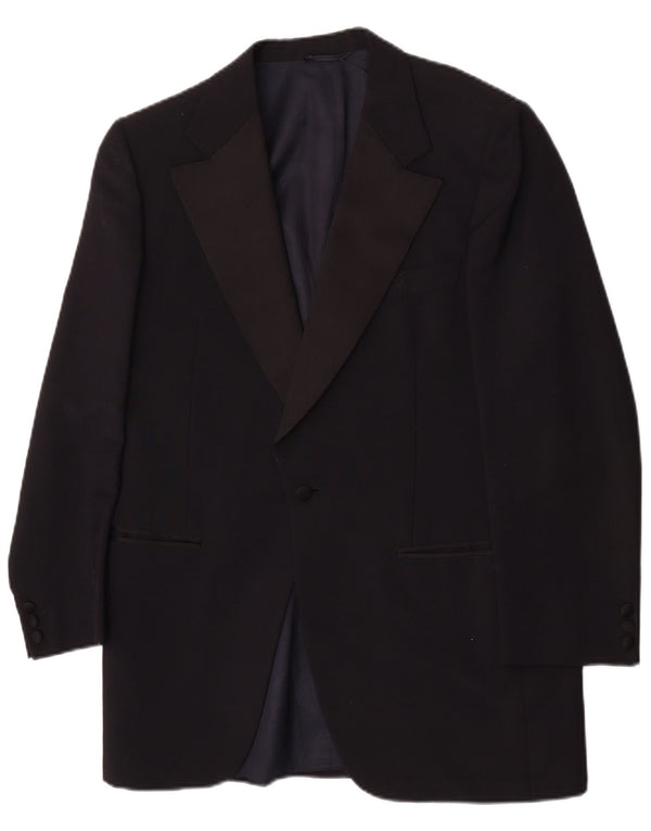 Ermenegildo Zegna Veste blazer 1 bouton pour homme UK 38 Medium Noir Classique