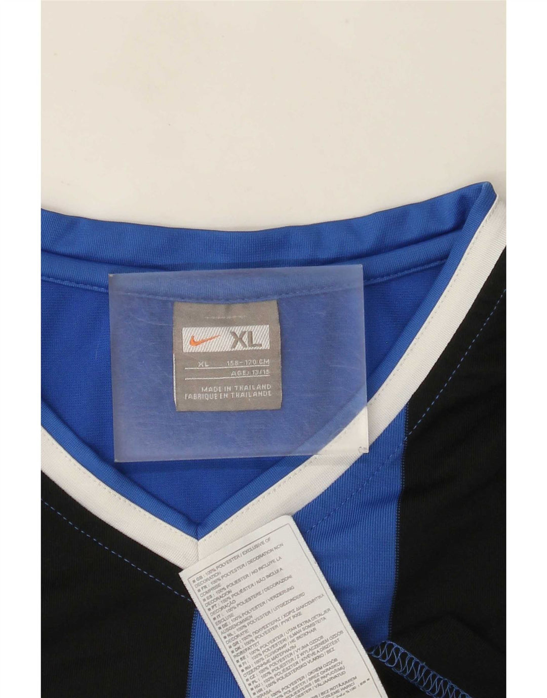 Nike Garçon T-Shirt Top 13-14 ans XL Bleu Rayé Polyester