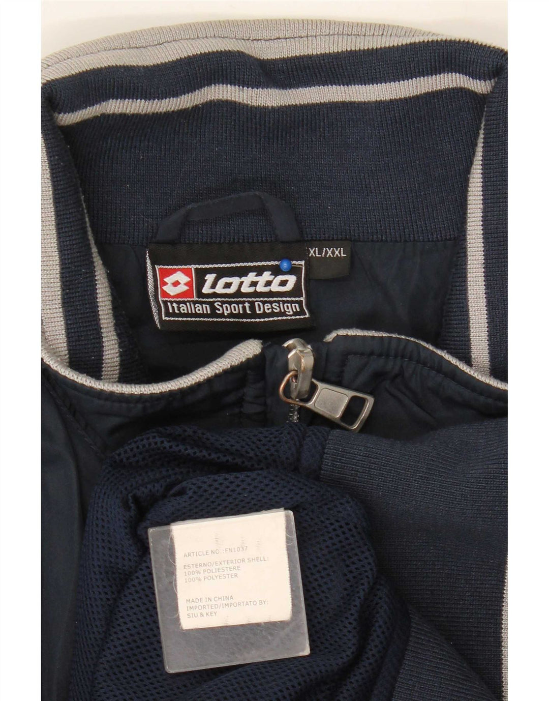 Blouson Bomber Homme Lotto UK 42 XL Bleu Marine Polyester