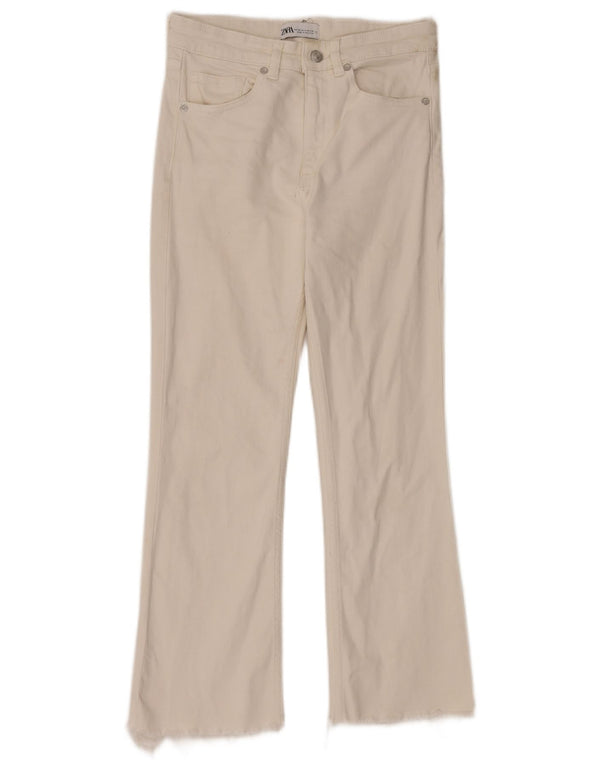 Zara Jean court bootcut pour femme EU 38 Small W28 L24 Blanc