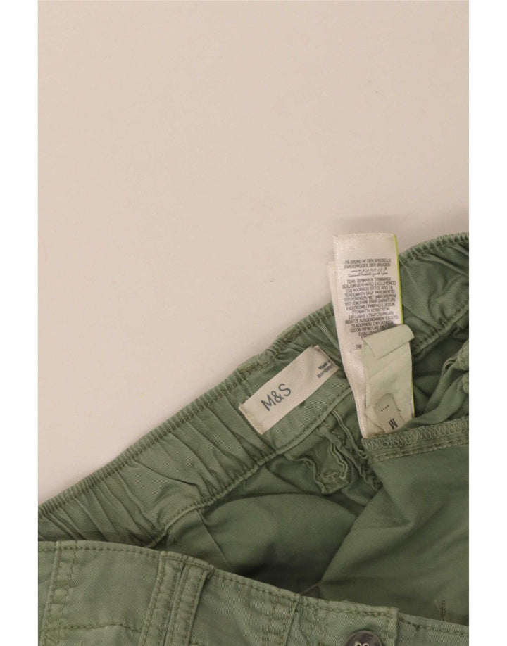 Marks & Spencer Pantalon cargo court pour femme Medium W26 L23 Vert Lyocell