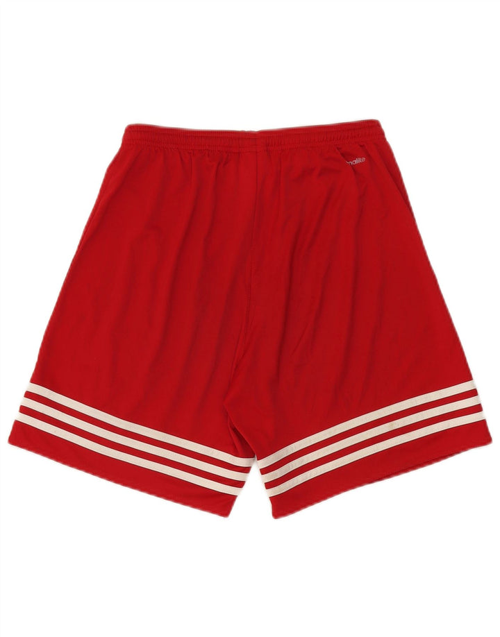 Adidas Short de sport Climalite pour homme, petit, rouge, polyester