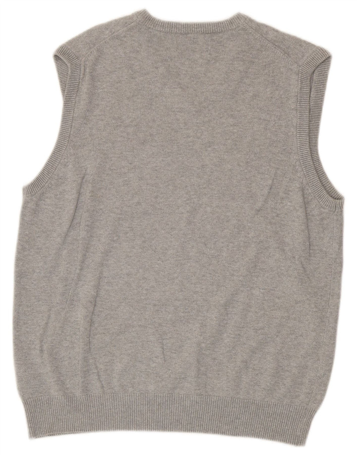 Marks & Spencer Débardeur Blue Harbor Vest Homme Gris Moyen Coton