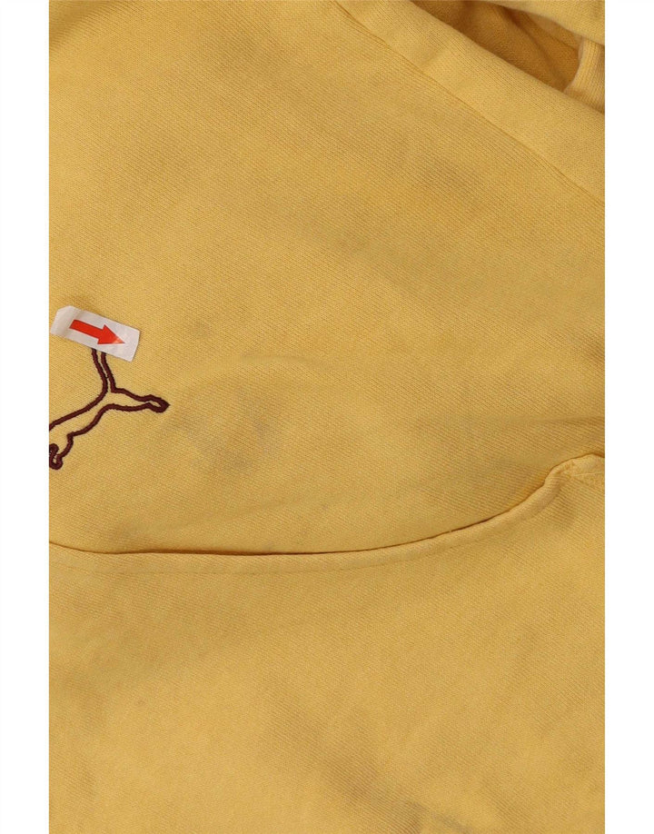 Puma Pull à Capuche Graphique Homme Jaune Moyen Coton