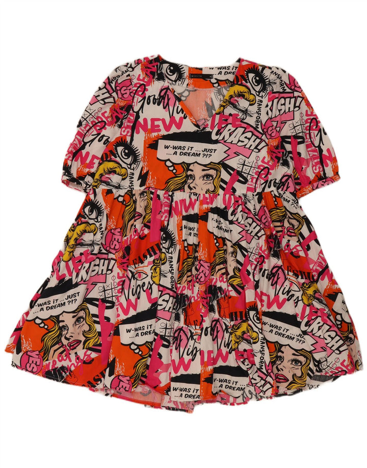 Mohito Robe à volants animée pour femme EU 36 Petit coton multicolore