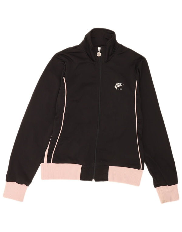 Nike Femme Air Survêtement Top Veste UK 8/10 Petit Noir Polyester Sports