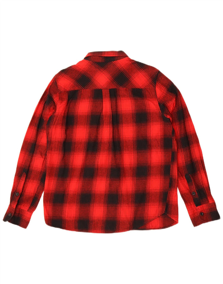 Mountain Warehouse Chemise en flanelle pour homme en coton à carreaux rouges