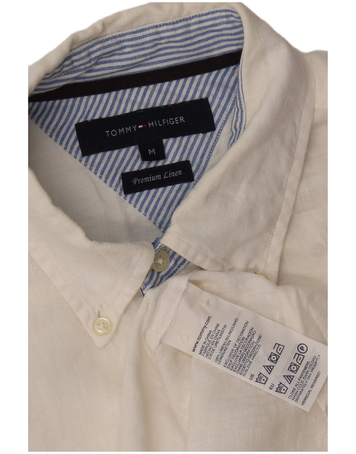 TOMMY HILFIGER Chemise Homme Lin Blanc Moyen
