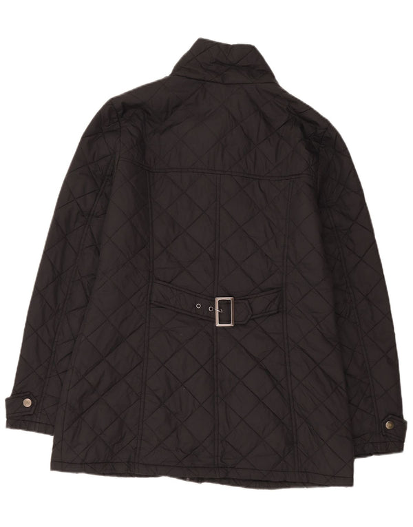 Laura Ashley Veste matelassée pour femme UK 14 Large Noir Polyamide
