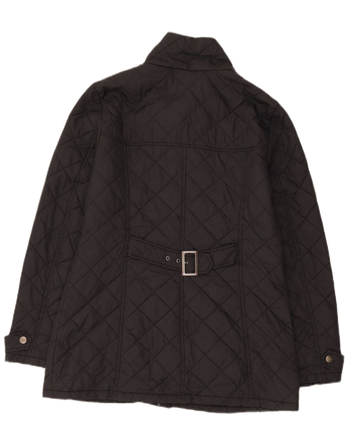 Laura Ashley Veste matelassée pour femme UK 14 Large Noir Polyamide