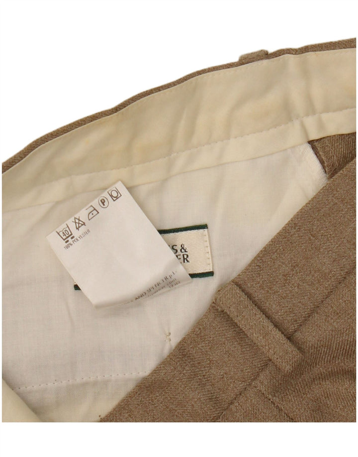 Marks & Spencer Pantalon Chino Droit Homme W32 L31 Beige Polyester