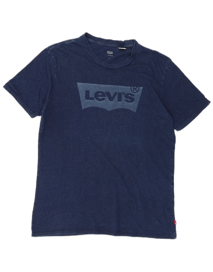 Levi's T-Shirt Graphique Homme Bleu Marine Moyen Coton