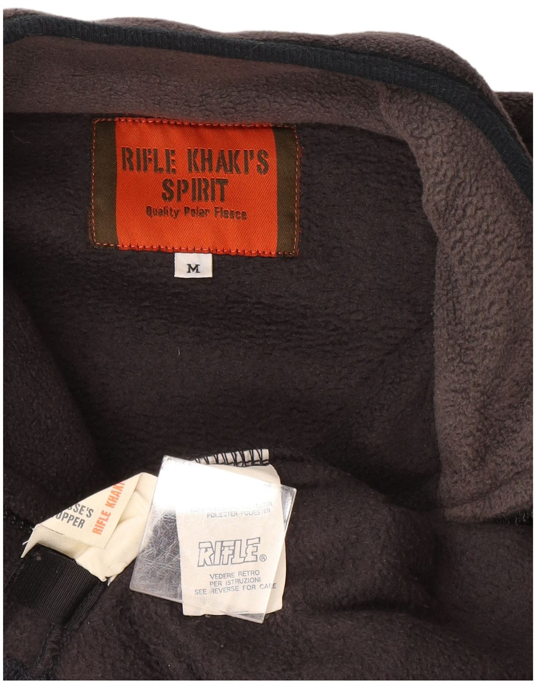 Rifle Pull Polaire Col Zippé Homme Gris Moyen Polyester