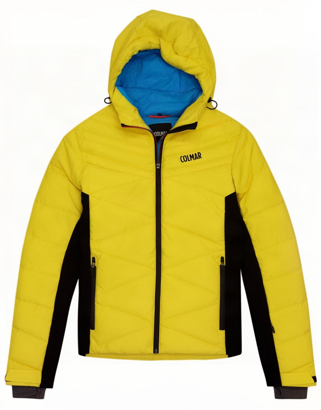 Colmar Veste matelassée à capuche pour hommes IT 48 Polyester color block jaune moyen