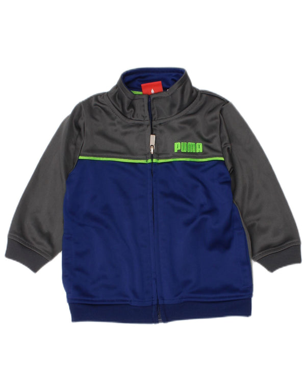 Puma Veste de survêtement graphique pour bébé garçon 6-9 mois Gris color block