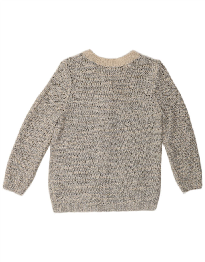 Marks & Spencer Pull Cardigan pour Femme UK 12 Moyen Argent Moucheté