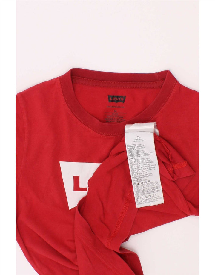 Levi's T-shirt graphique pour garçon 5-6 ans Rouge Coton