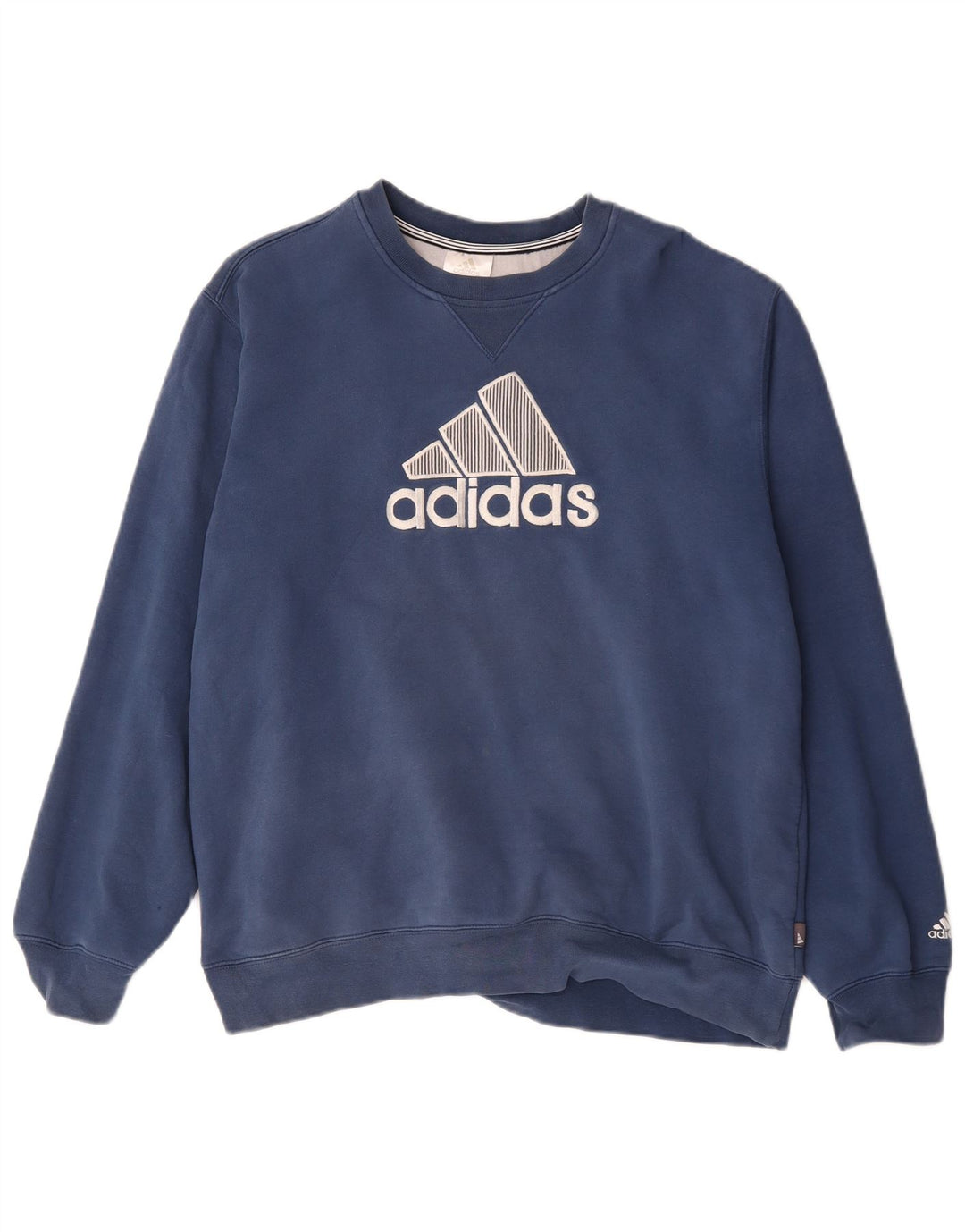 Adidas Sweat-shirt graphique pour homme en coton bleu marine Taille L
