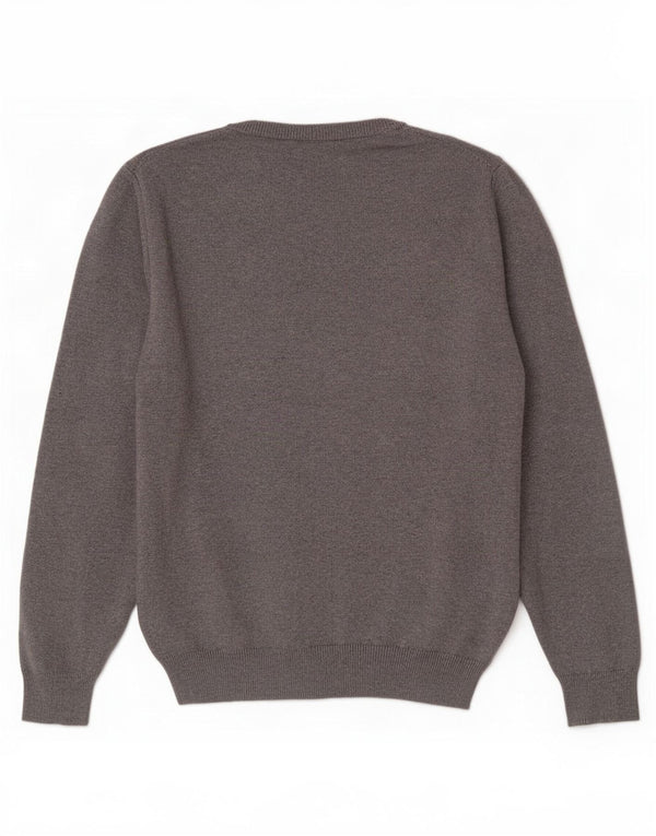 Crew Clothing Pull col V pour homme en coton gris Taille L