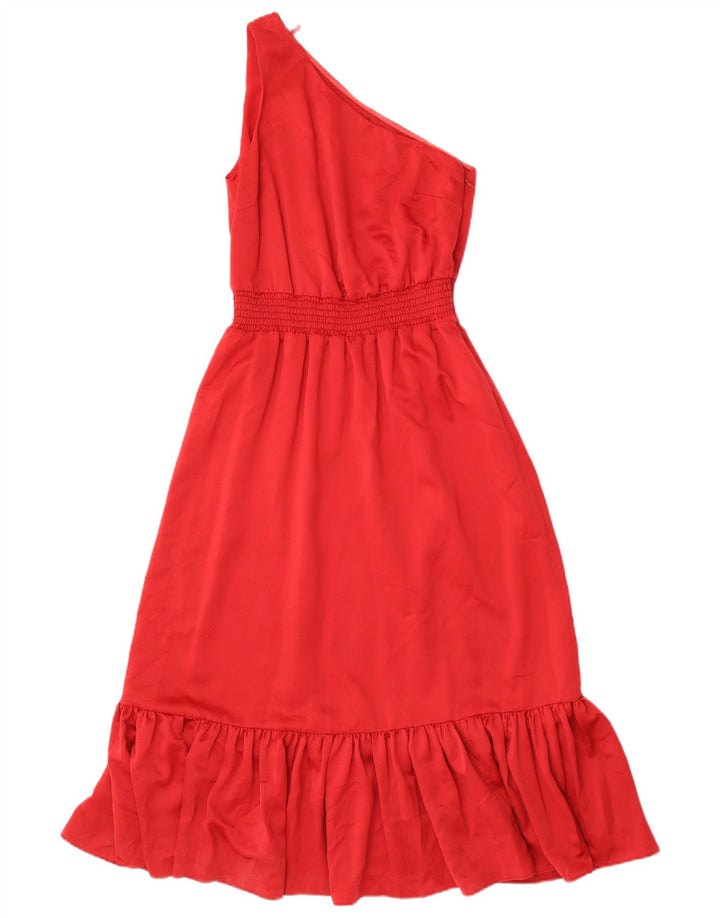Michael Kors Robe asymétrique pour femme US 2 XS Rouge Polyester