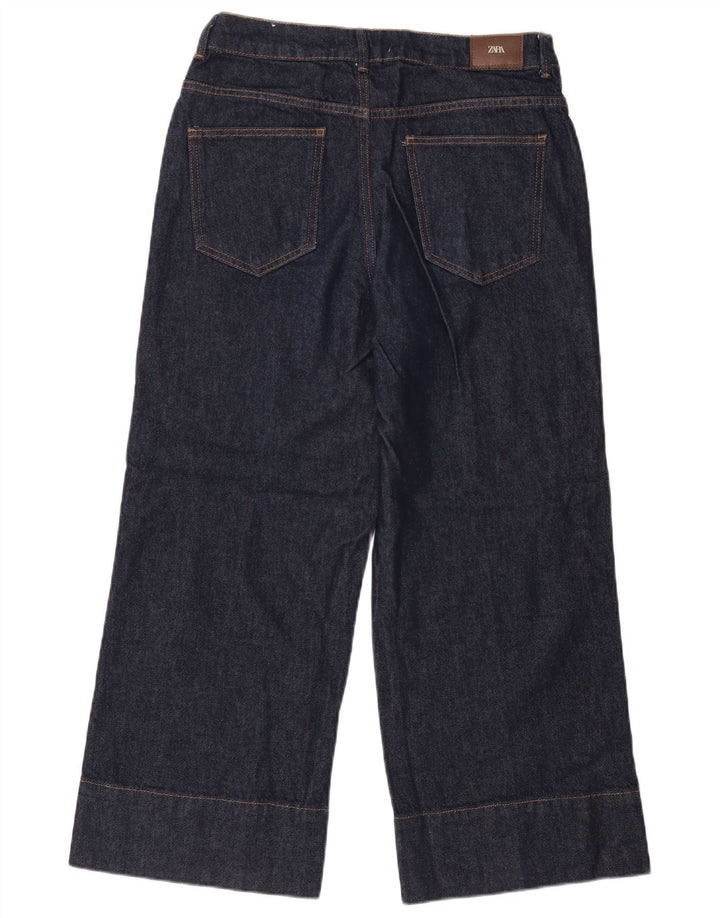 Zara Femme Jeans Loose EU 40 Medium W30 L27 Bleu Marine Coton