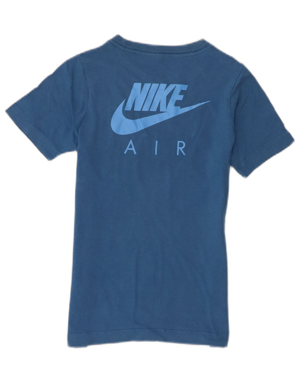 Nike Boys Graphic T-Shirt Top 7-8 ans XS Bleu Coton