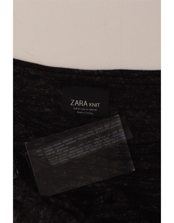 ZARA Womens Jumper Dress UK 12 Medium Grey Flecked Viscose Vintage Zara and Second-Hand Zara from Messina Hembry 
