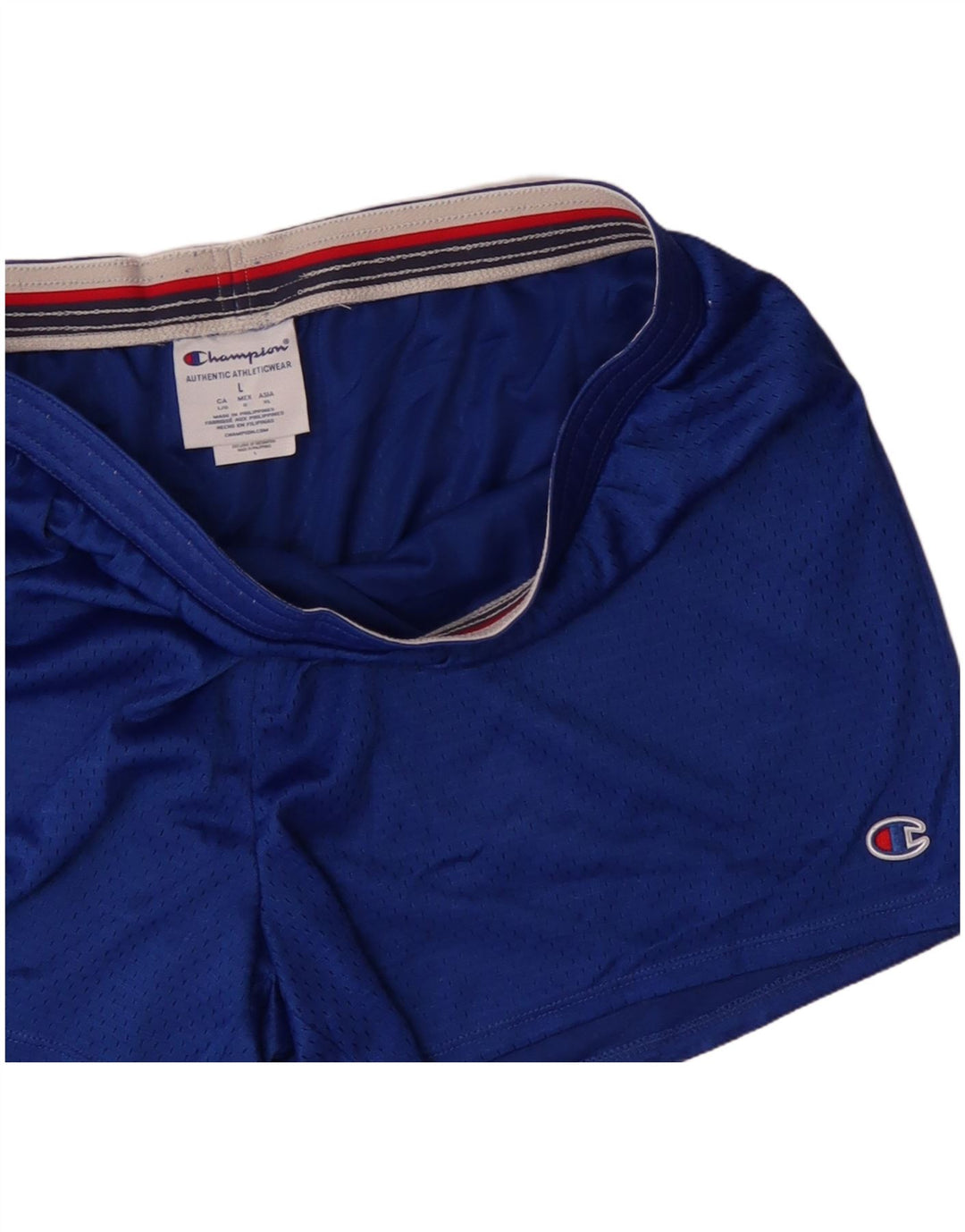 CHAMPION Short de sport pour femme UK 16 Large Bleu Polyester