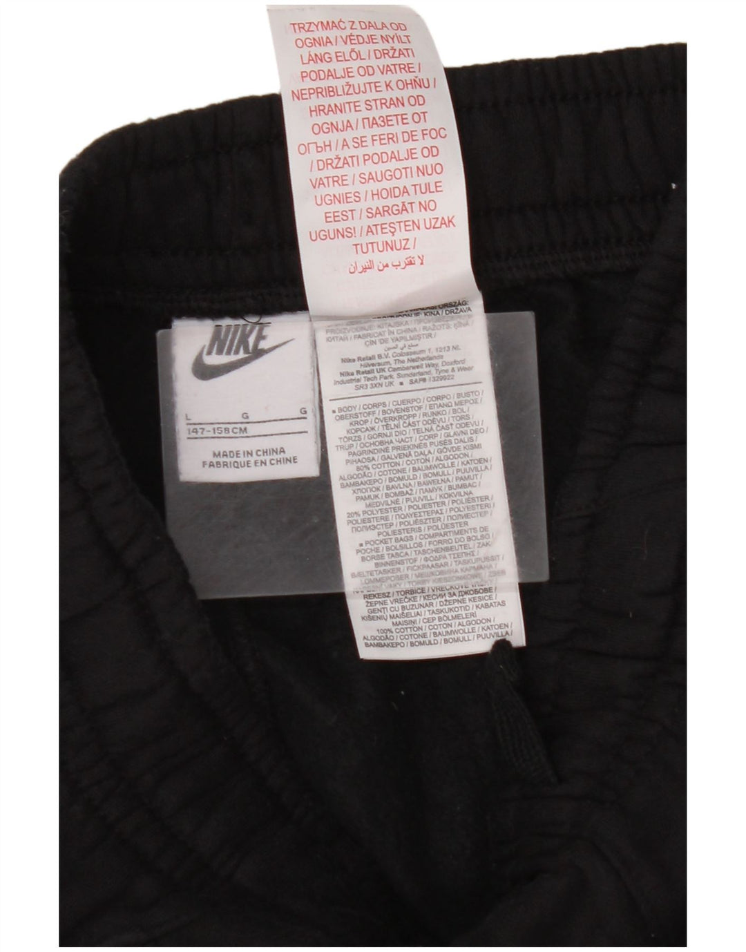 NIKE Pantalon de survêtement graphique pour garçon 12-13 ans Large Noir