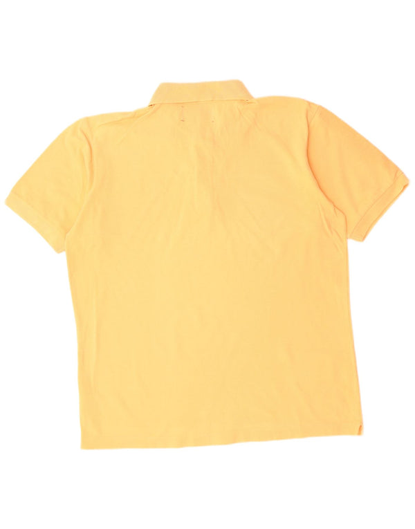 KAPPA Mens Polo Shirt Large Yellow Cotton