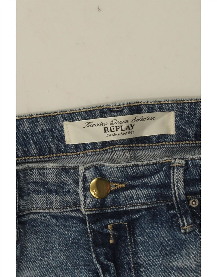 Replay Jean fuselé effet vieilli W30 L31 pour femme Bleu