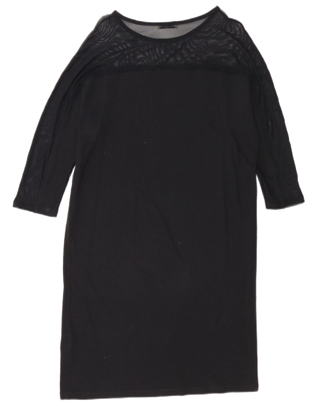Whistle Robe droite à manches longues pour femme UK 8 Petit coton noir