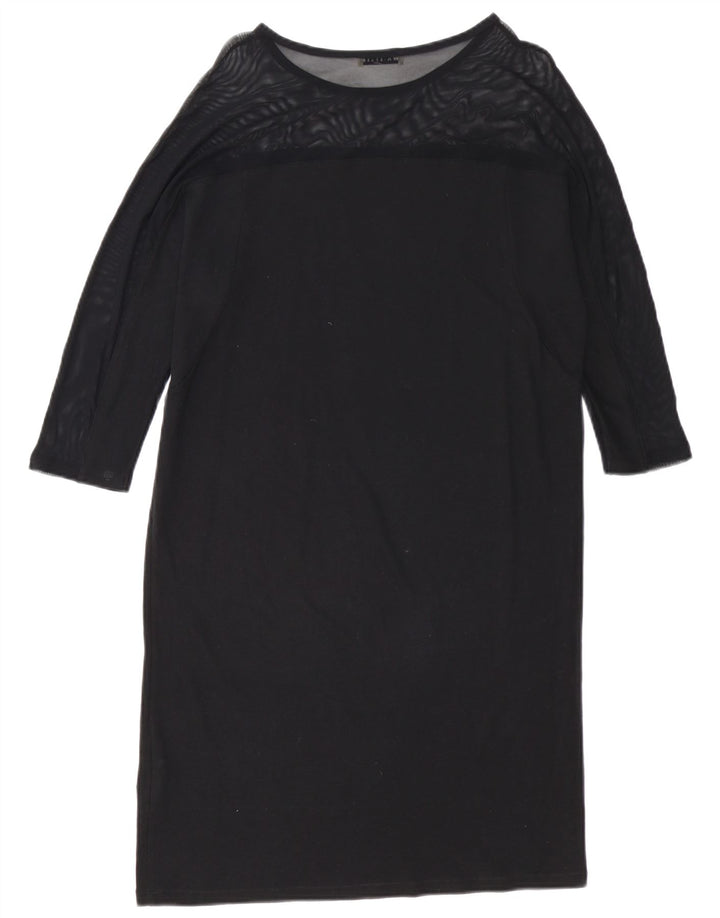 Whistle Robe droite à manches longues pour femme UK 8 Petit coton noir