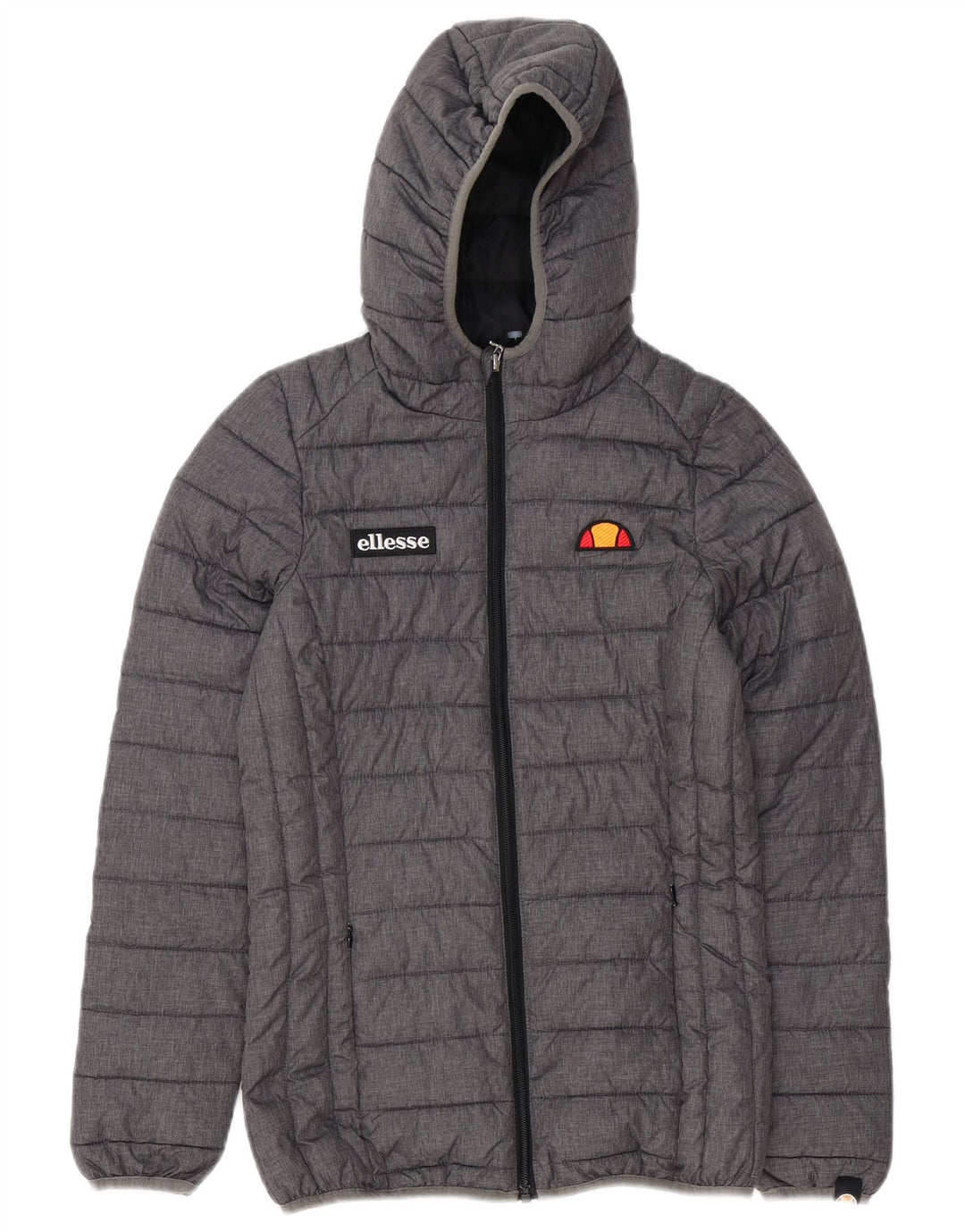 Ellesse Veste matelassée à capuche pour femme UK 6 XS Gris Polyester