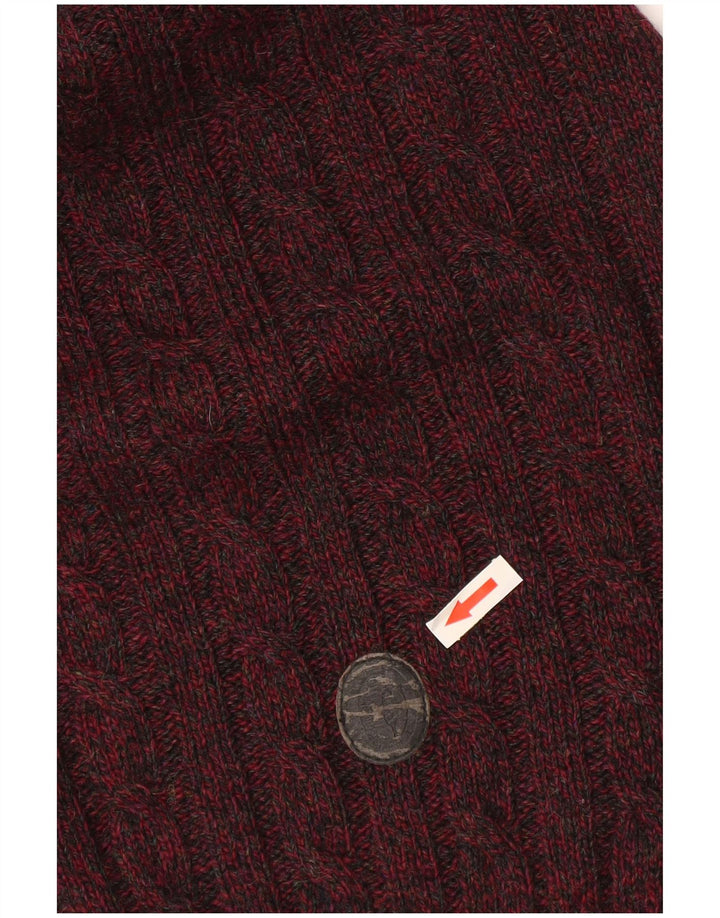 Trussardi Pull Col Rond XL Bordeaux Moucheté Homme