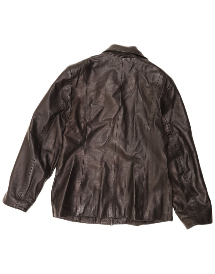 Desi Veste en cuir pour femme IT 46 Grand cuir noir